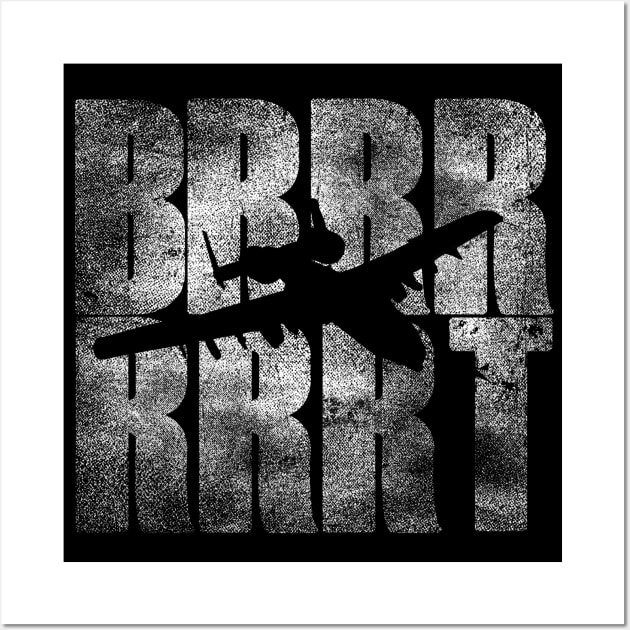 A10 Warthog BRRRT - Distressed Wall Art by 461VeteranClothingCo
